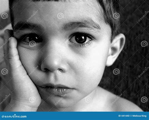 Sad Little Boy Stock Photo Image Of Portraits Person 441440