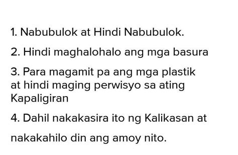 Isaisipkompletuhin Ang Talata Tungkol Sa Pagpapanatili Ng Kalinisan At