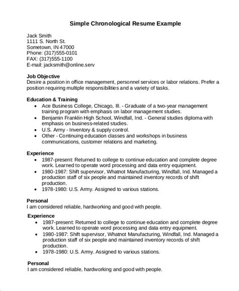 This resume template is one of the best options which you can easily download and customize to also your can simply search for fresher resume format download in ms word or simple resume format download in ms word. FREE 9+ Sample Chronological Resume Templates in MS Word | PDF