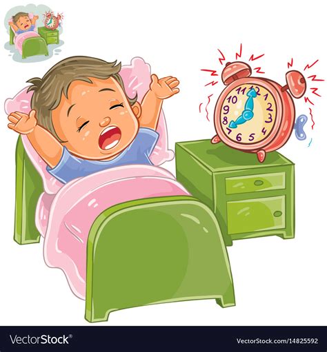 Little Child Woke Up In The Morning Royalty Free Vector