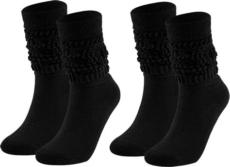 Ultrafun Women Slouch Socks Soft Extra Long Knit Scrunch Socks Knee High Boot Socks Size 9 To 11