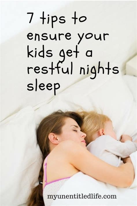 A Mother And Her Child Sleeping In Bed With The Text 7 Tips To Ensure