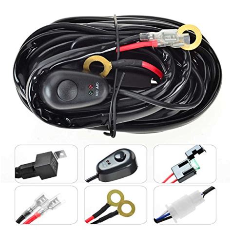 Each wire is also removed from the harness. Kawell Universal 2 Lead Off Road Atv Jeep Led Light Bar Wiring Harness Kit - 40 Amp Relay On/off ...