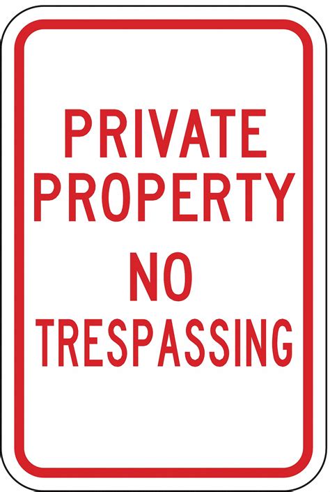 Lyle Traffic Sign Private Property No Trespassing Sign Header No