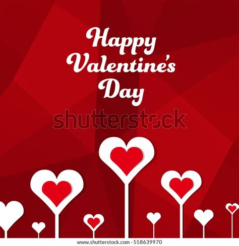 Square Banner Happy Valentines Day Templates Stock Vector Royalty Free
