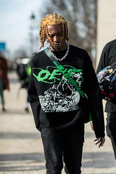 Street Style Virgil Ablohs Off White Fw19 Show In Paris Off White