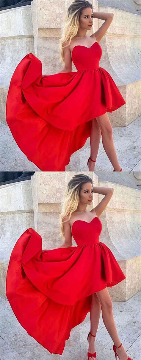 Red Satin Short Prom Dress Red Homecoming Dress · Of Girl · Online Store Powered By Storenvy