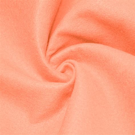Peach Solid Acrylic Felt Fabric Ifabric