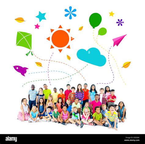 Multi Ethnic Group Of Children Stock Photo Alamy