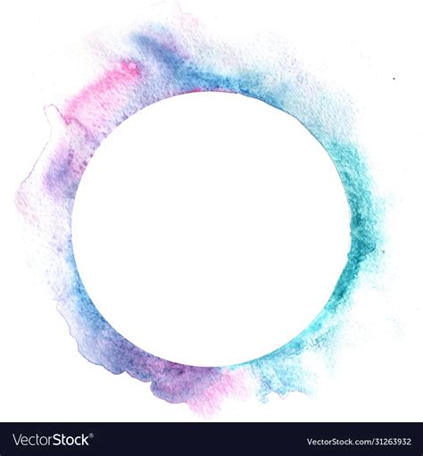 Abstract Blue And Purple Watercolor Circle Banner Vector Image