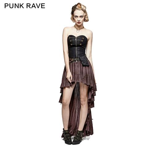 Steampunk Punk Rave Victorian Party Rock Pockets Sexy Corset Brief Women Dress Q311 Xs Xxl Women