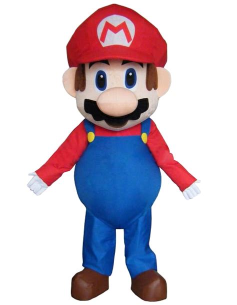Super Mario Mascot Costume Adult Size New Free Shipping For Halloween