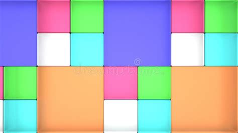 Pattern From Colorful Glass Cubes Of Different Sizes Stock Illustration
