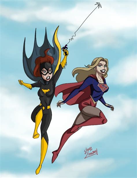 batgirl and cw supergirl by elyas musavi batgirl supergirl dc comics characters zelda