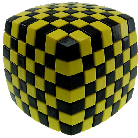 V Cube 7 7x7x7 Illusion Yellow And Black Rubiks Cube And Others