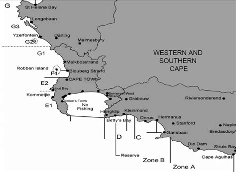 5 A Regional Map Of The Western Cape Coastline Depicting