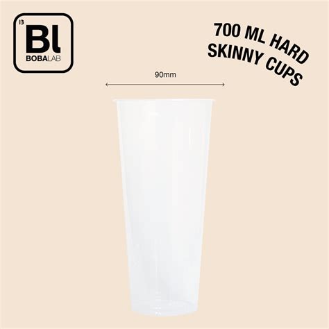 hard skinny cups 700ml no logo boba lab