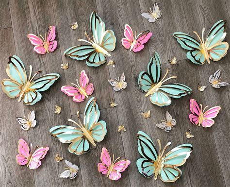 36 Paper Butterflies For Party Decor And Girls Wall Etsy Décor De