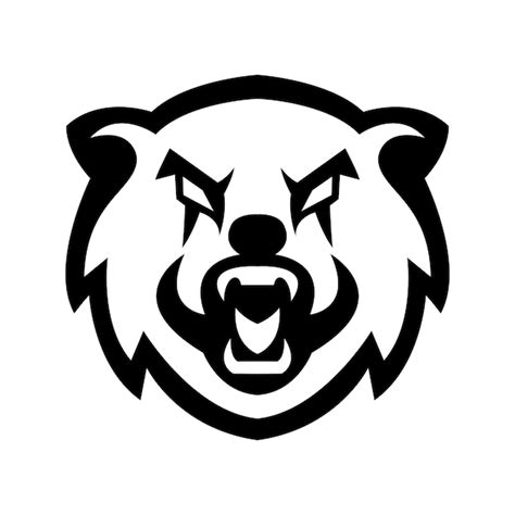 Premium Vector Bear Mascot Logo Line Art Design Illustration