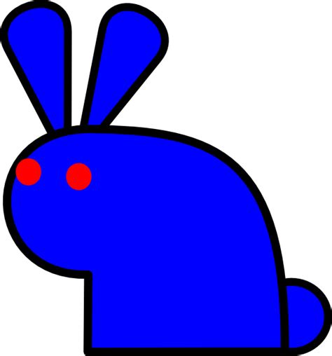 Blue Rabbit Clip Art At Vector Clip Art Online Royalty