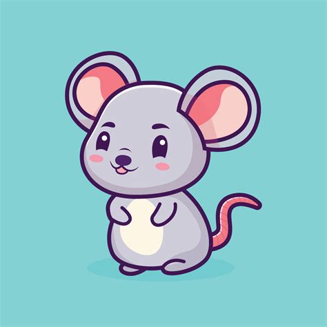 Cute Little Rat Cartoon Vector Illustration For Comic And Kids Book