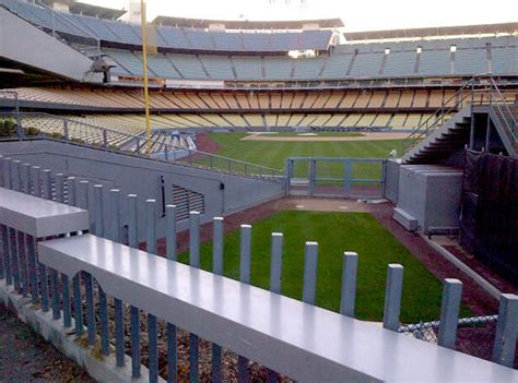 A View From Above The Visiting Teams Bullpen At Dodger Stadium
