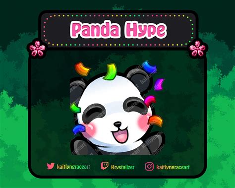 Twitch Emote Panda Hype Cheer Discord Sticker Emote Etsy Uk