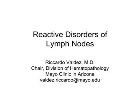 Reactive Disorders Of Lymph Nodes Pathology
