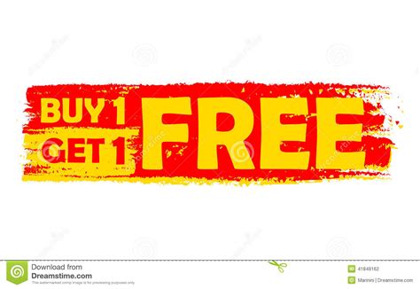 Like many offers, it is the perception that is most important, not the reality. Buy One Get One Free, Yellow And Red Drawn Label Stock ...