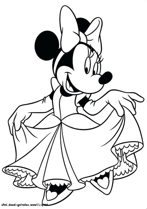 Princess Minnie Mouse Coloring Pages At Getdrawings Free Download