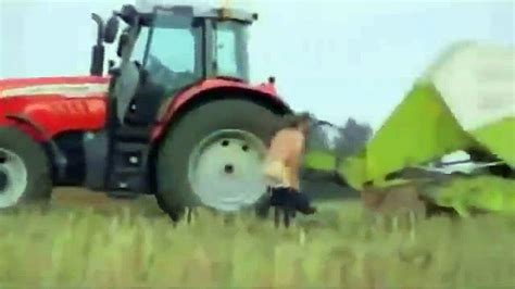 Naked Man Jumps Into The Combine Harvester Best Funny Videos Fun
