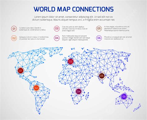 Plantilla De Infografías Vectoriales De Mapa Mundial Con Banner De