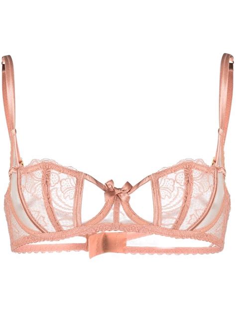 Agent Provocateur Sheer Panelled Demi Cup Bra Farfetch