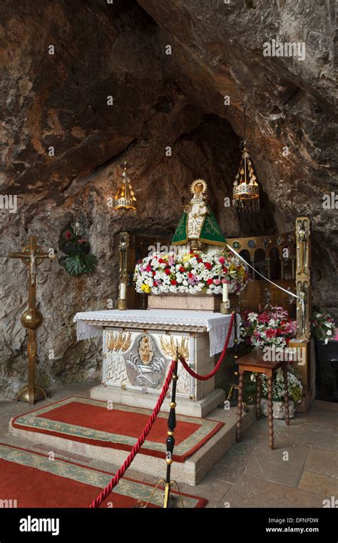 Virgen De Covadonga Virgin Mary At The Holy Cave Santa Cueva De