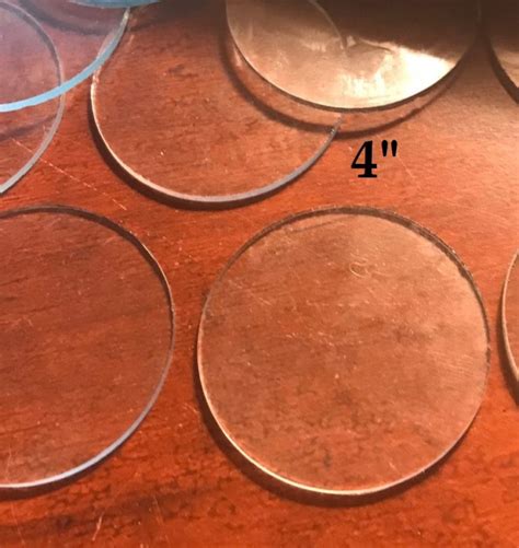 4 Round Flat Glass 4 Pack Four Inch Circles Clear Glass Flat On Both Sides