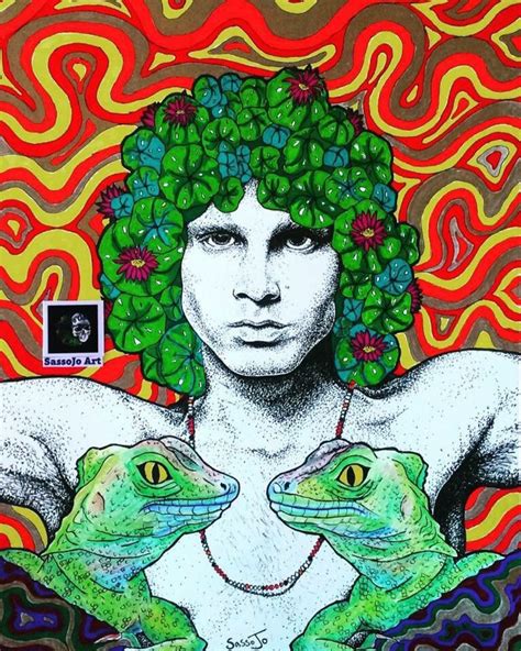 Jim Morrison The Doors Psychedelic Art Trippy Art Swinging Etsy