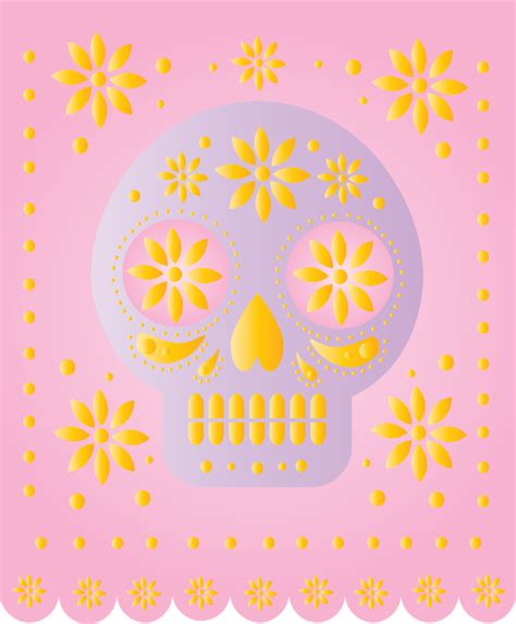 Day Of The Dead Visual Arts Font Braille For Mexican Bunting For Day Of