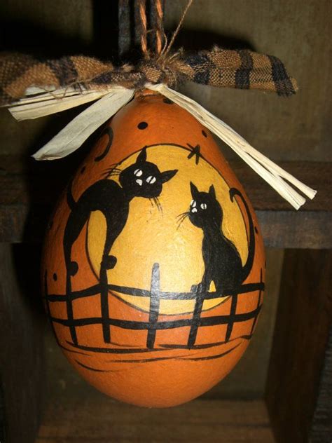 Vintage Style Black Cat Halloween Ornament