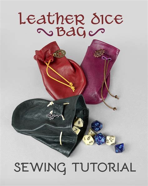 Making a dice bag can be done by folding a piece of fabric in half, sewing the two opposite sides thread a string through the casing to make a drawstring bag with tips from a game store employee in. Leather Dice Bag Sewing Pattern by SewDesuNe.deviantart.com on @DeviantArt | Bag patterns to sew ...