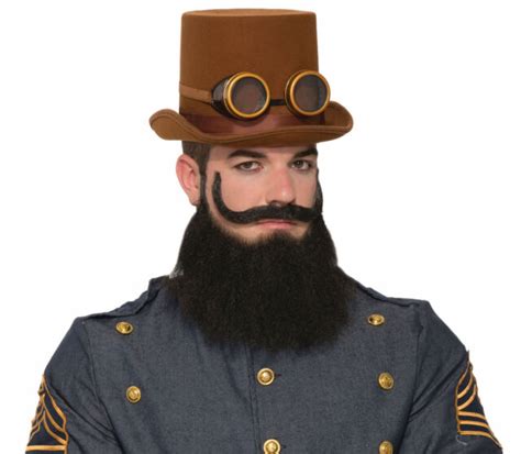 Steampunk General Jax Beard And Moustache Set Facial Hair Cosplay Ebay