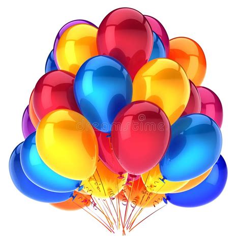 Helium Balloon Bunch Colorful Party Birthday Decoration Stock