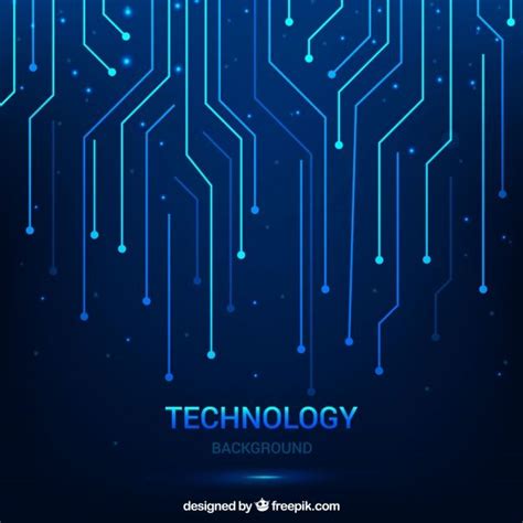 Free Vector Technological Background With Lines Technology Design