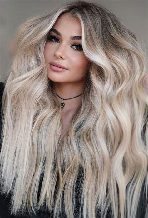 50 Trendy Hair Colour For Every Women Blonde With Highlights Ombre Roots