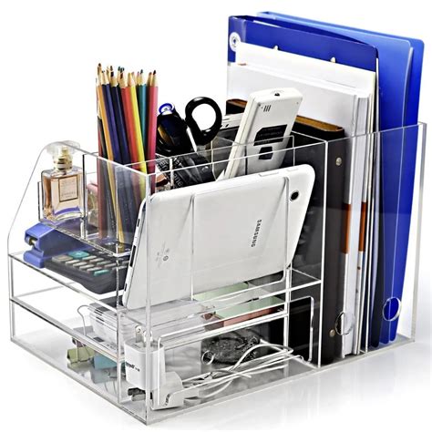 Custom Multifunction Acrylicfile Organizer Office Supplies Desk