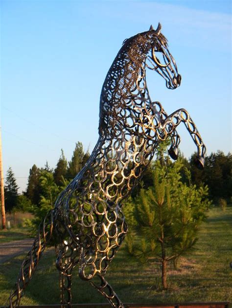 Large Life Sized Sculptures Horseshoe Art Horse Sculpture Horse Art