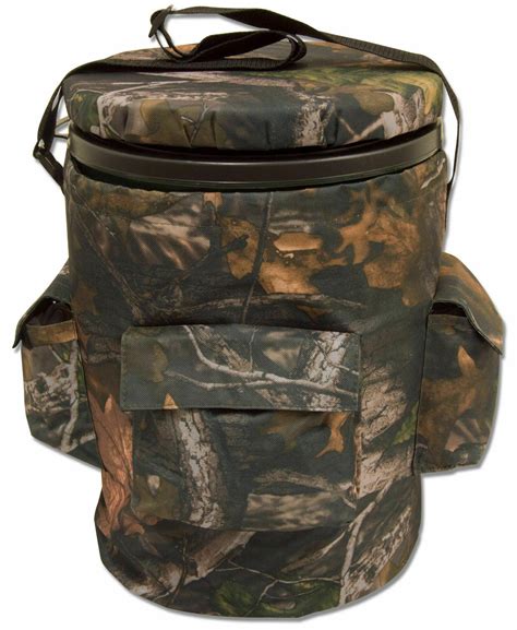 Camouflage Swivel Hunting Fishing Bucket Seat With Storage Bag