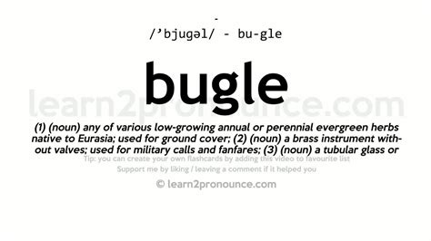 Pronunciation Of Bugle Definition Of Bugle Youtube