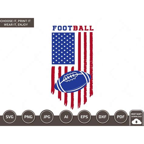 Football Flag Svg Sport Svg American Flag Football Svg Inspire