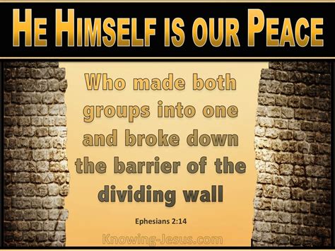 Ephesians 214 He Himself Is Our Peace Yellow