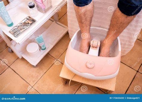 Pedicure For Men Foot Spa Edition Stock Photo Image Of Body